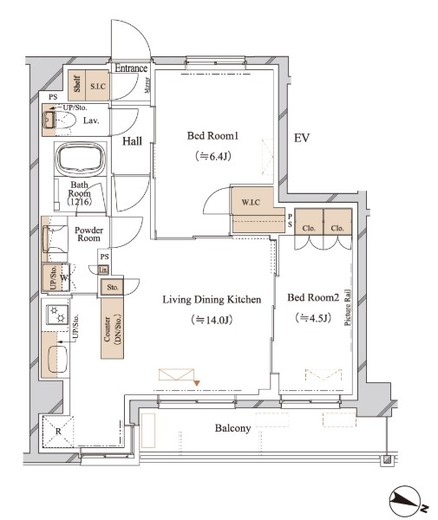 ブランシエスタ江古田　202号室　間取り