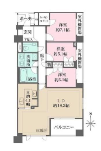 ファミールスクエア中野坂上　315号室　間取り