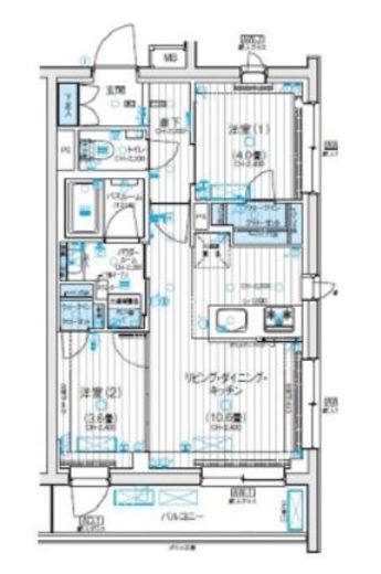 デュオステージ西荻窪Ⅱ　205号室　間取り