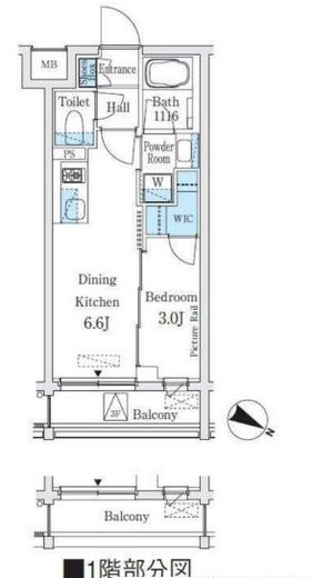 イプセ東高円寺　103号室　間取り