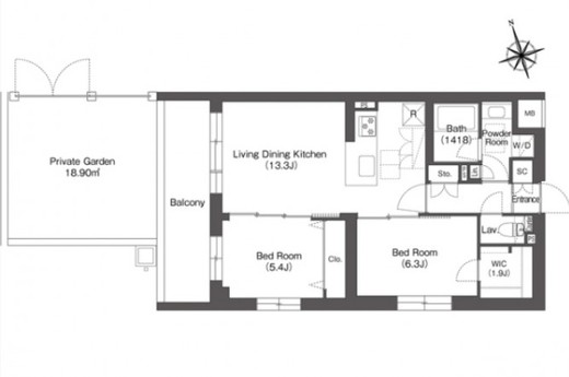 ルーウェ東大泉　107号室　間取り