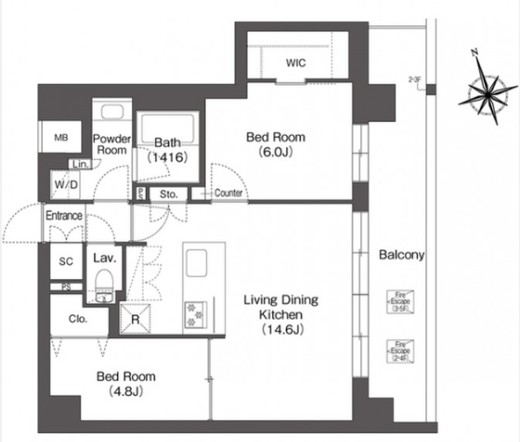 ルーウェ東大泉　209号室　間取り