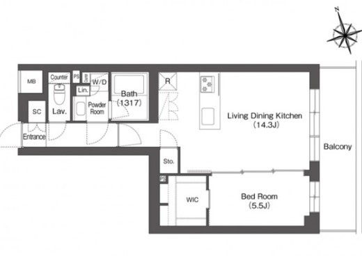 ルーウェ東大泉　218号室　間取り