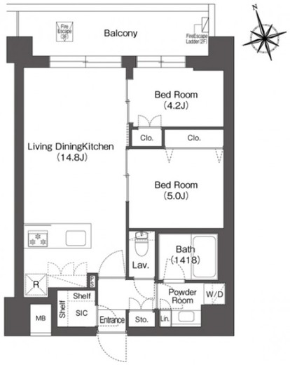 ルーウェ東大泉　303号室　間取り