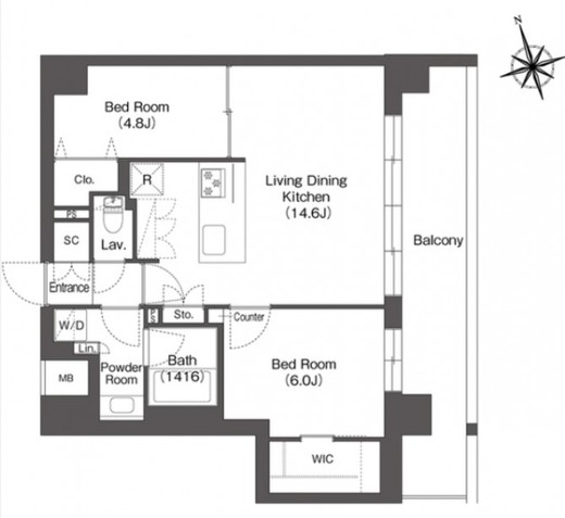 ルーウェ東大泉　308号室　間取り