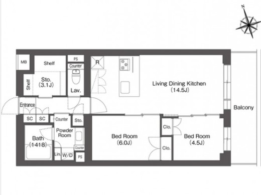 ルーウェ東大泉　413号室　間取り