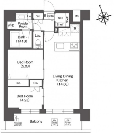 ルーウェ東大泉　502号室　間取り