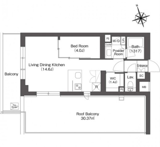 ルーウェ東大泉　606号室　間取り