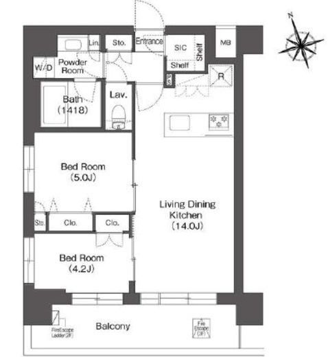 ルーウェ東大泉　204号室　間取り