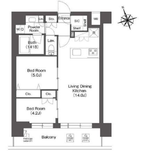ルーウェ東大泉　205号室　間取り