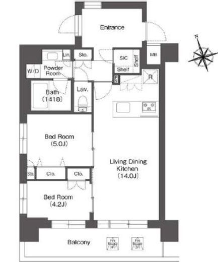 ルーウェ東大泉　401号室　間取り