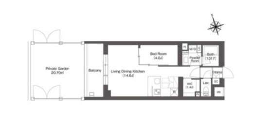 ルーウェ東大泉　102号室　間取り