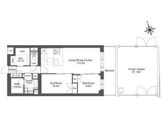 ルーウェ東大泉　109号室　間取り