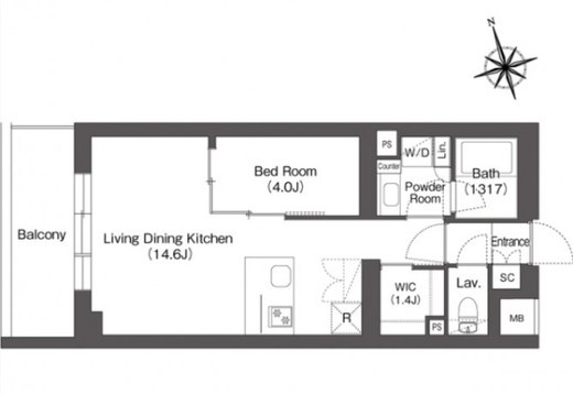 ルーウェ東大泉　214号室　間取り