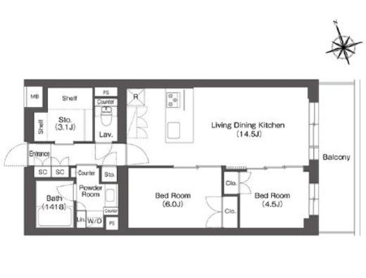 ルーウェ東大泉　219号室　間取り