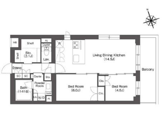 ルーウェ東大泉　220号室　間取り