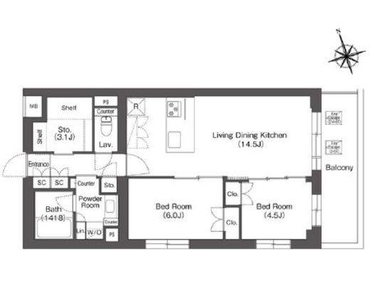 ルーウェ東大泉　316号室　間取り