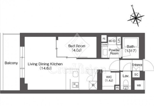 ルーウェ東大泉　410号室　間取り