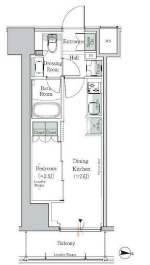 ワンルーフレジデンス中野南台　305号室　間取り