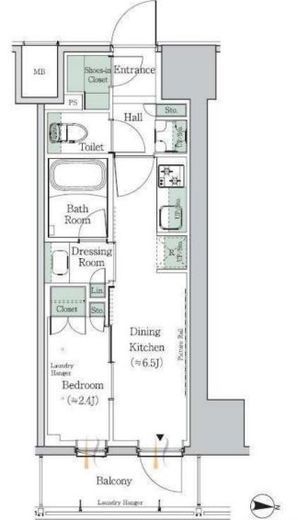 ワンルーフレジデンス中野南台　604号室　間取り