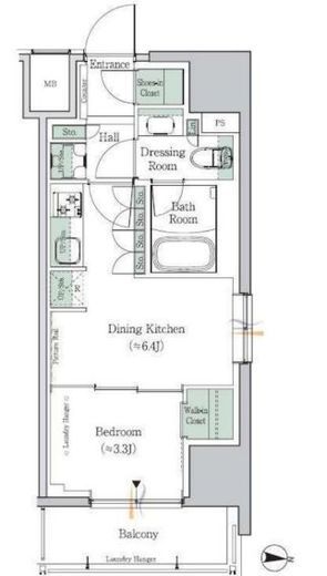 ワンルーフレジデンス中野南台　606号室　間取り