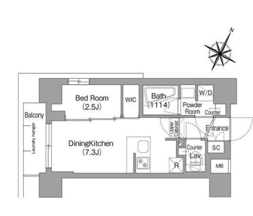 コンフォリア・リヴ新中野SOUTH　201号室　間取り