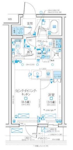 パレステージ練馬Ⅲ　112号室　間取り