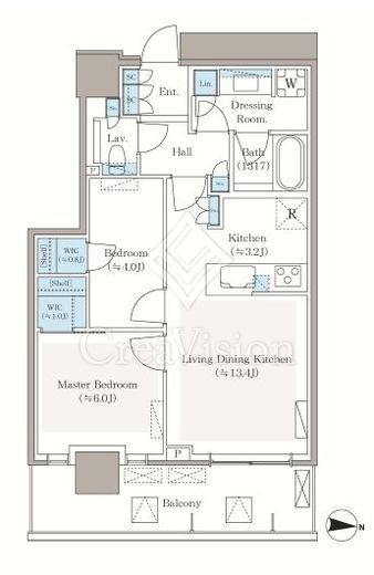 パークシティ中野ザタワーブリーズ　1112号室　間取り