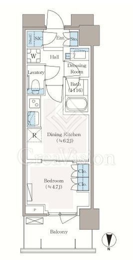 パークシティ中野ザタワーエアーズ　2106号室　間取り