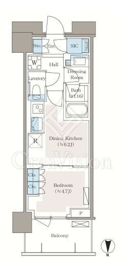 パークシティ中野ザタワーエアーズ　2205号室　間取り