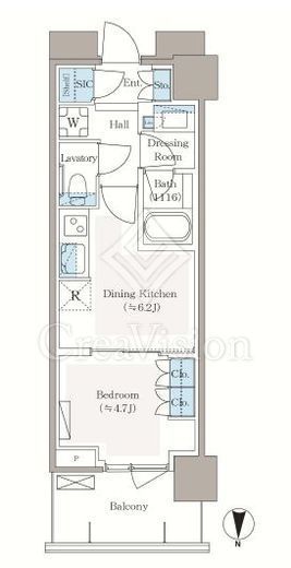 パークシティ中野ザタワーエアーズ　2206号室　間取り