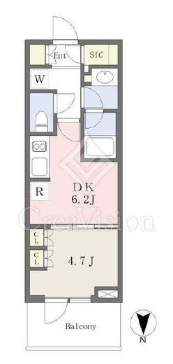 パークシティ中野ザタワーエアーズ　1703号室　間取り