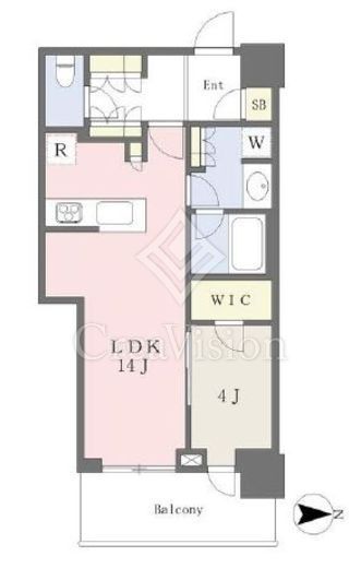 パークシティ中野ザタワーエアーズ　1724号室　間取り