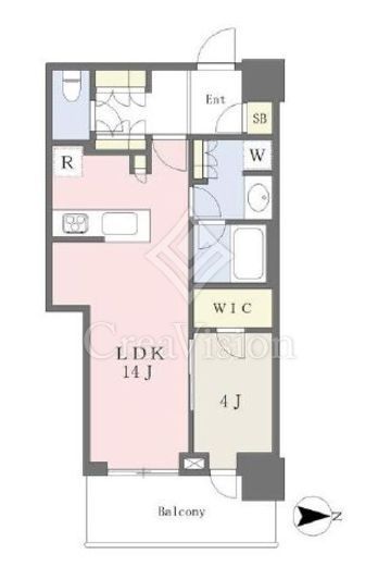 パークシティ中野ザタワーエアーズ　1924号室　間取り