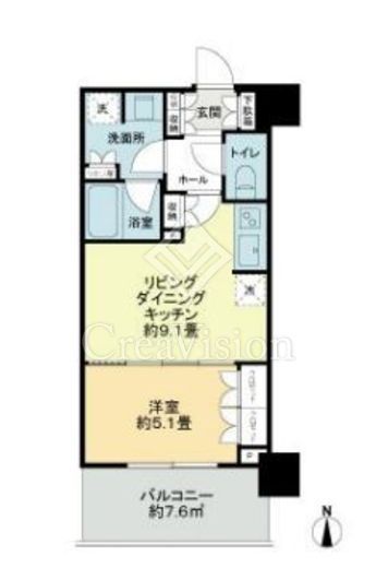 パークシティ中野ザタワーエアーズ　816号室　間取り