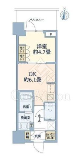 パークシティ中野ザタワーエアーズ　604号室　間取り