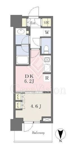 パークシティ中野ザタワーエアーズ　1007号室　間取り