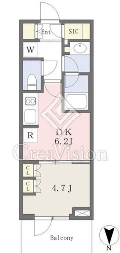 パークシティ中野　ザ　タワー　エアーズ　1303号室　間取り