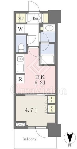 パークシティ中野　ザ　タワー　エアーズ　1304号室　間取り