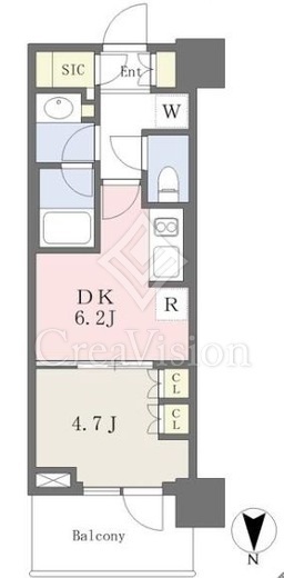 パークシティ中野　ザ　タワー　エアーズ　1306号室　間取り
