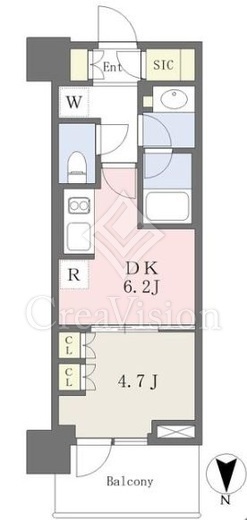 パークシティ中野　ザ　タワー　エアーズ　1402号室　間取り