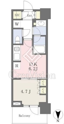 パークシティ中野　ザ　タワー　エアーズ　1404号室　間取り