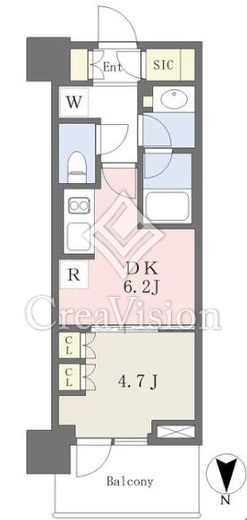 パークシティ中野　ザ　タワー　エアーズ　1405号室　間取り