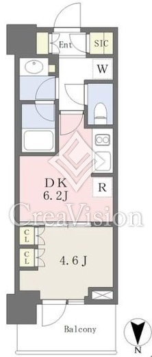 パークシティ中野　ザ　タワー　エアーズ　1407号室　間取り