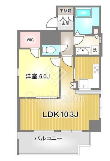 フェルテ中野　1106号室　間取り