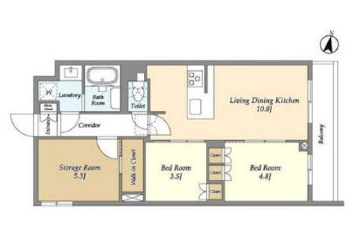 アジールコート練馬中村橋　115号室　間取り