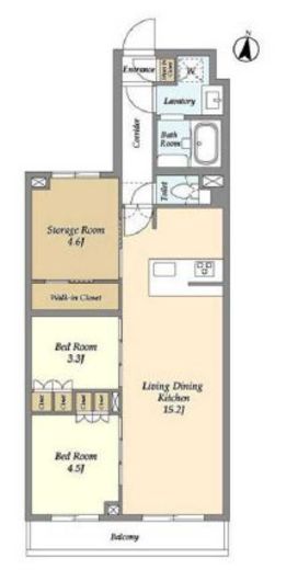 アジールコート練馬中村橋　122号室　間取り