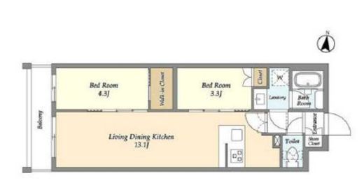 アジールコート練馬中村橋　305号室　間取り