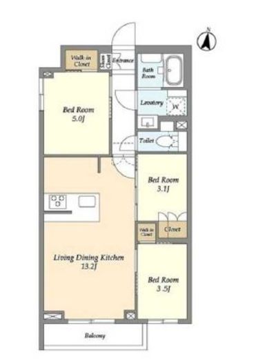 アジールコート練馬中村橋　321号室　間取り
