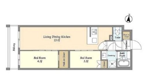 アジールコート練馬中村橋　403号室　間取り